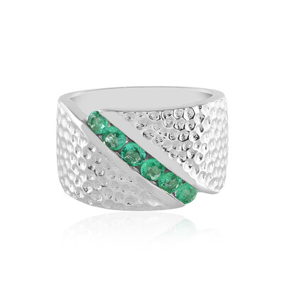 Anello in argento con Smeraldo Colombiano