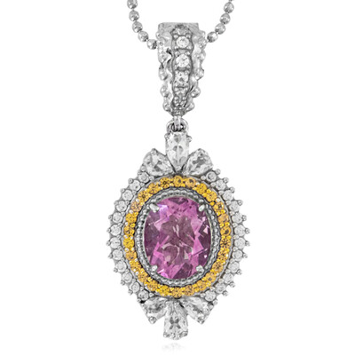 Collana in argento con Fluorite Rosa (Dallas Prince Designs)