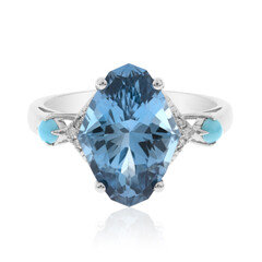 Anello in oro con Topazio Blu Londra