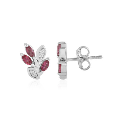 Orecchini in argento con Tormalina Rosa
