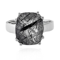 Anello in argento con Quarzo Rutilato Nero