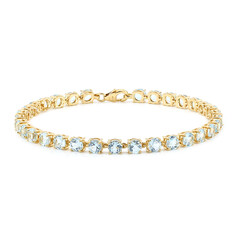 Bracciale in argento con Topazio Blu Cielo