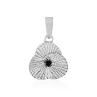 Ciondolo in argento con Diamante Nero