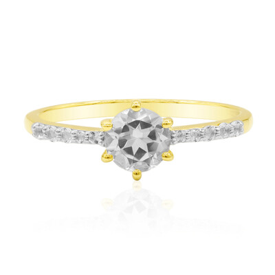Anello in argento con Topazio Bianco