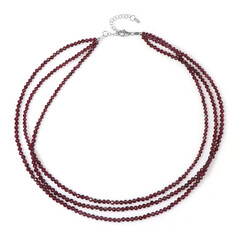 Collana in argento con Granato Mozambico