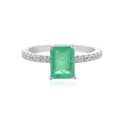 Anello in argento con Smeraldo Russo