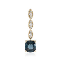 Ciondolo in oro con Spinello Blu Cobalto Luc Yen (AMAYANI)
