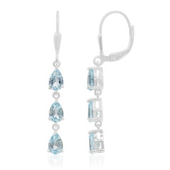 Orecchini in argento con Topazio Blu Cielo