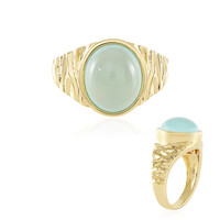Anello in argento con Calcedonio Acqua