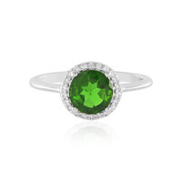 Anello in argento con Diopside Russo