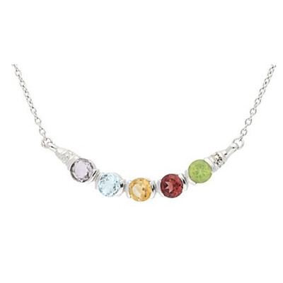 Collana in argento con Granato Mozambico