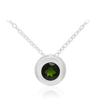 Collana in argento con Diopside Russo