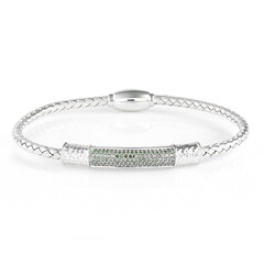 Bracciale in argento con Diamante Verde
