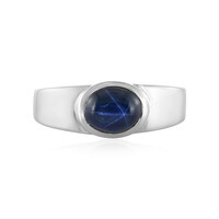 Anello in argento con Zaffiro Stellato Blu