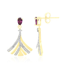 Orecchini in argento con Rodolite