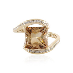 Anello in oro con Topazio Champagne (de Melo)