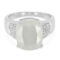 Anello in argento con Pietra di Luna Bianca