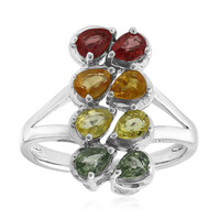 Anello in argento con Zaffiro Fancy