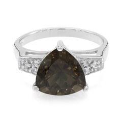 Anello in argento con Quarzo Fumè