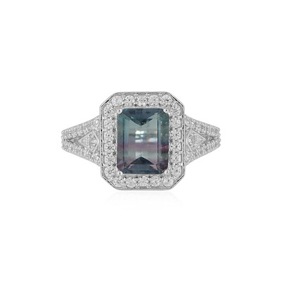 Anello in argento con Fluorite Bicolore