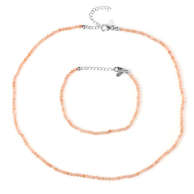 Parure in argento con Pietra di Luna Pesca