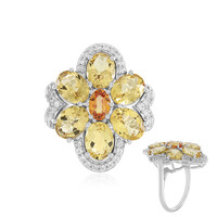Anello in argento con Berillo Giallo