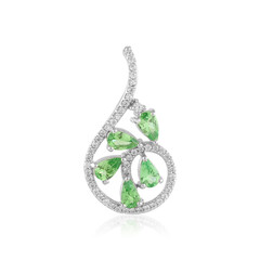Ciondolo in argento con Tsavorite della Tanzania