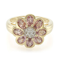 Anello in oro con Zaffiro Padparadscha (non riscaldato) (AMAYANI)
