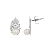 Orecchini in argento con Perla d'Acqua Dolce Color Crema