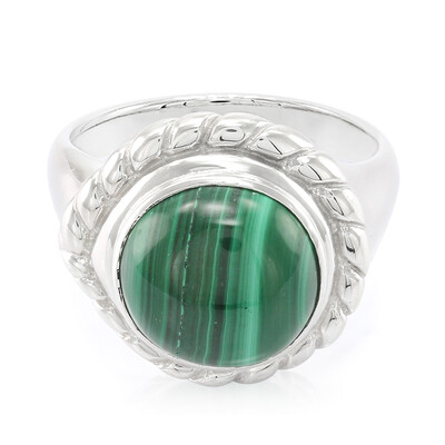 Anello in argento con Malachite