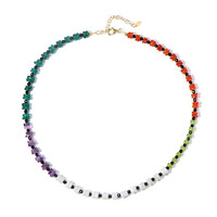Collana in argento con Agata Bianca