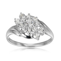 Anello in argento con Topazio Bianco