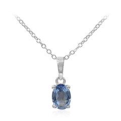 Collana in argento con Topazio Mistico Azzurro