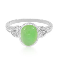 Anello in argento con Crisoprasio Imperiale