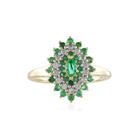 Anello in oro con Smeraldo Zambia