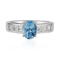 Anello in argento con Topazio Blu Cielo