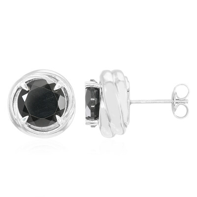 Orecchini in argento con Spinello Nero