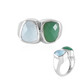 Anello in argento con Crisoprasio (KM by Juwelo)