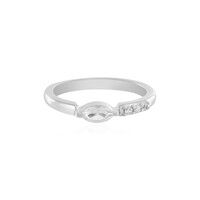Anello in argento con Topazio Bianco