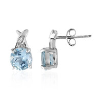 Orecchini in argento con Topazio Blu Cielo