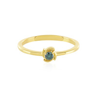 Anello in argento con Diamante Blu I3