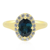 Anello in oro con Indicolite Brasiliana