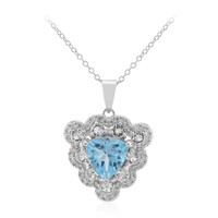 Collana in argento con Topazio Blu Cielo