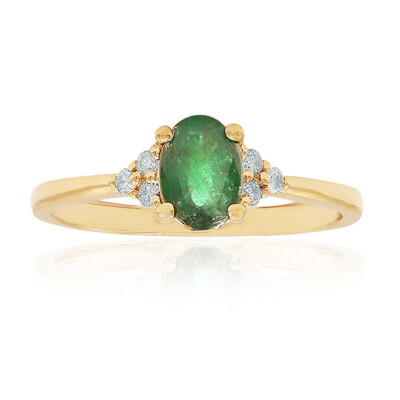 Anello in oro con Smeraldo Zambia AAA