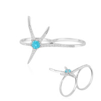 Anello in argento con Topazio Paraiba
