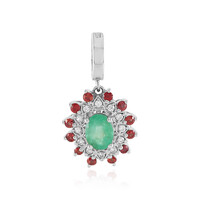 Ciondolo in argento con Smeraldo Russo