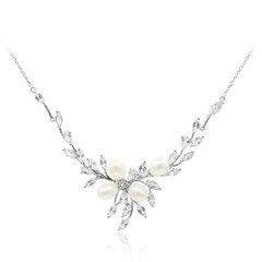 Collana in argento con Perla di Acqua Dolce