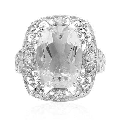 Anello in argento con Quarzo Bianco