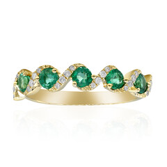 Anello in oro con Smeraldo Zambia AAA
