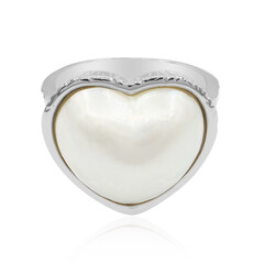 Anello in argento con Perla Mabe (TPC)